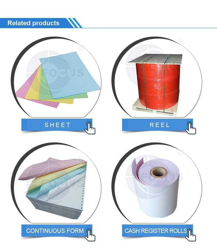 کاغذ بدون کربن NCR با نام تجاری فوکوس آبی / کاغذ بدون کربن تصویربرداری مشکی 5