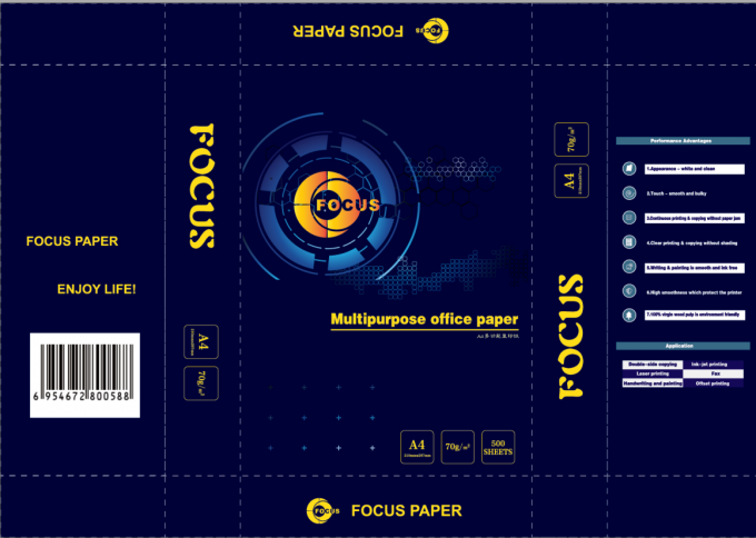 کاغذ کپی عکس 100٪ خمیر چوب OEM A4 اندازه و اندازه نامه 70gsm/75gsm/80gsm 0