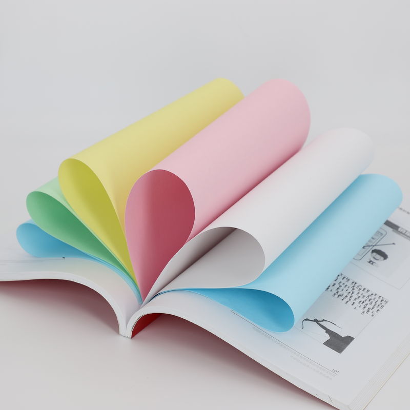 Wood Pulp Material Carbonless Paper Roll 50-80gsm For Continuous Bill Invoice